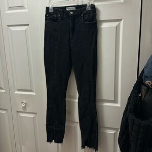 Abercrombie & Fitch Skinny High Rise Split Hem Jeans